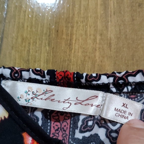 Liberty Love Black and Red Jumpsuit Romper Adjustable Straps - Picture 4 of 12